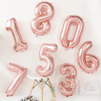 32-Дюймовые воздушные шары с цифрами Многоцветные Гелиевые Фигурки из воздушных шаров С Днем Рождения Украшение Свадьбы Globo Baby shower