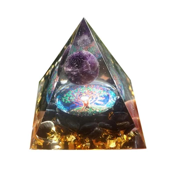 Энергетический целебный камень Кристалл Оргонит Энергетическая пирамида Украшения для домашнего офиса