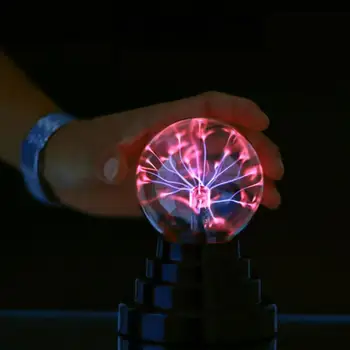 Плазменный шар Light Sphere Lightning USB со статическим блеском, сенсорная лампа для сервировки стола
