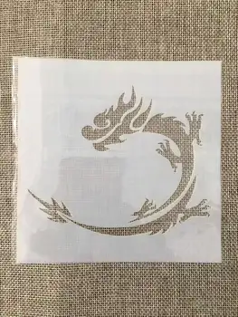 13-сантиметровые трафареты с рисунком маленького дракона 