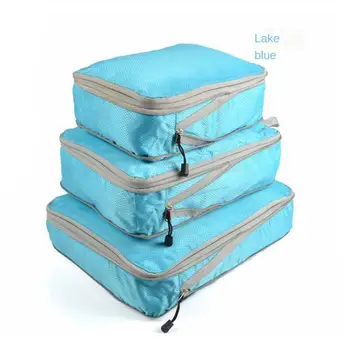Сумки, трансграничная водонепроницаемая нейлоновая износостойкая дорожная сумка для хранения, прочный куб для хранения ткани для сжатия синевы