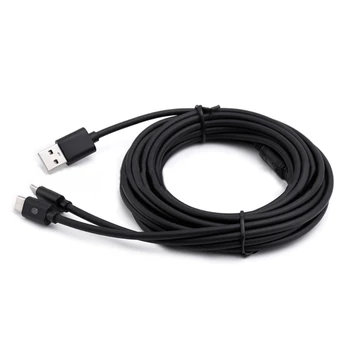 Прочный USB-кабель для зарядки Шнур питания Поддерживает линию передачи данных со светодиодной подсветкой для игровой консоли P5