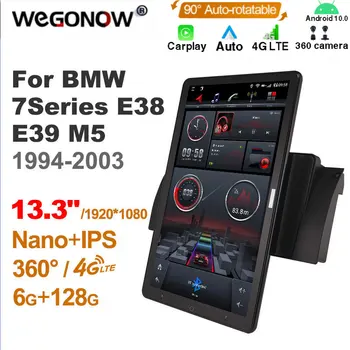 13,3 Дюймов Ownice 1Din Android10.0 Автомагнитола 360 для BMW 7 Серии E38 1994-2001 E39 1995-2003 M5 Авто Аудио SPDIF 4G LTE БЕЗ DVD