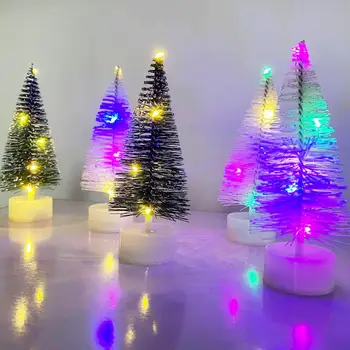 Уникальная Рождественская елка Светодиодные елочные украшения Праздничные мини-украшения для вечеринки Долговечное украшение домашнего стола