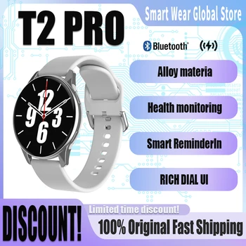 Смарт-часы T2 PRO для женщин, мониторинг сердечного ритма, артериального давления, вызов Bluetooth, умные часы для женщин, водонепроницаемая беспроводная зарядка IP67
