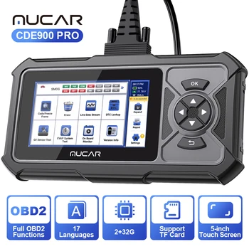 Оригинальный автомобильный диагностический инструмент MUCAR CDE900 PRO OBD2 сканер Полная диагностика системы 28 Техническое обслуживание Двунаправленное управление obd2 сканированием