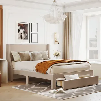 Двухъярусная кровать Twin-Over-Twin для лестницы, домашняя кровать, кладовка и ограждение, серая кровать + белая лестница