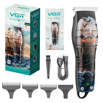 Оригинальный беспроводной триммер для волос VGR для мужчин, электрический Триммер для тела, перезаряжаемая Машинка для стрижки бороды, машинка для стрижки волос