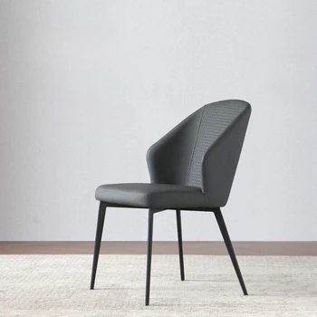Итальянские домашние обеденные стулья Современный Простой дизайн Обеденных стульев со спинкой Nordic Stool Single Muebles Hogar Salon Furniture B1