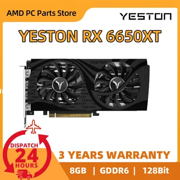 Видеокарта YESTON Radeon RX 6650 XT 8GB GPU GDDR6 8Pin 128bit 7nm 2410-2635 МГц DP /HDMI Компьютерная Игровая Видеокарта