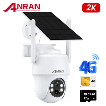 Беспроводная наружная камера сотовой связи ANRAN 3 / 4G LTE (SIM и SD-карта в комплекте), солнечная камера без Wi-Fi