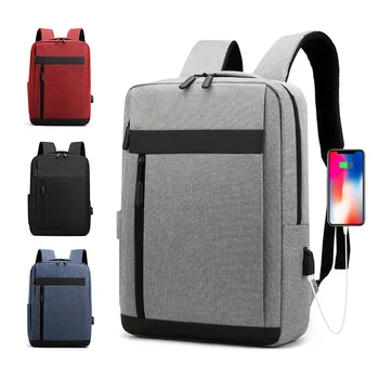 Водонепроницаемый Usb Перезаряжаемый рюкзак для ноутбука, мужские простые дизайнерские сумки из холста, роскошные компьютерные рюкзаки, Классическая школьная сумка для детей.