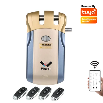 Tuya APP WiFi Беспроводной умный пульт дистанционного управления Электрический замок Невидимый дверной замок без ключа для домашнего офиса Используется