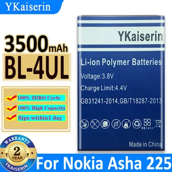 YKaiserin Аккумулятор BL-4XL BL-4UL для Nokia Asha 225 Asha225 BL 4UL BL 4XL Bateria