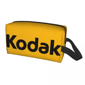 Дорожная Черная сумка для туалетных принадлежностей с логотипом Kodak, Милый Фотограф, Органайзер для косметики и макияжа для женщин, Коробка для хранения Dopp Kit Box