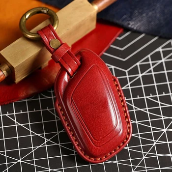 Идеальный дизайн, чехол для ключей от автомобиля, Совершенно Новые автомобильные запчасти, кожаный красный чехол для ключей от автомобиля с 3 кнопками для MG ZS EV 2022
