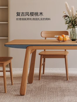 Сочетание света и роскоши обеденных столов и стульев из массива дерева rockboard для небольших домашних хозяйств, современной простой квадратной столовой