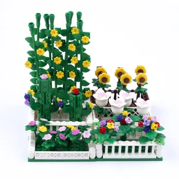 Парковый цветок, Кактус, Тюльпан, Подсолнух, Строительные блоки, Аксессуары для цветов MOC Creatvie Наборы кирпичей, игрушки для детского подарка