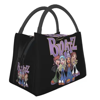 Кукла Братц, изолированная сумка для ланча для женщин, портативный охладитель для мультфильмов, фильмов, термальный Ланч-бокс, Пляжный кемпинг, путешествия