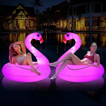 Надувные поплавки для бассейна с фламинго DZQ, 42 дюйма, летние кольца для бассейна на озере и пляже, кольца для бассейна для взрослых, водные развлечения