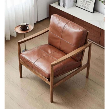 Набор из 2 Кожаных чехлов-Пуфов Для Стула, Персонализированное кресло-Пуф, кресло для отдыха на заказ, Подушка для стула Ручной Работы
