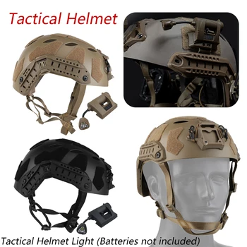 Тактический шлем Регулируемый Фонарик для шлема Слот для ремешка для гарнитуры Страйкбольный шлем с подсветкой для пейнтбола Охота на открытом воздухе