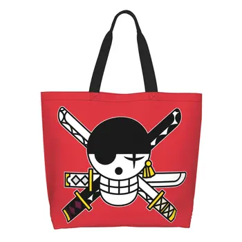 Одноразовая сумка для покупок с логотипом Zoro, женская холщовая сумка через плечо, моющиеся сумки для покупок в продуктовых магазинах.