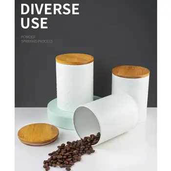 3 упаковки для хранения чая, сахара, консервной пыли для пищевых продуктов-Tin Organization