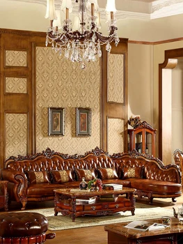 Европейский угловой диван, французская гостиная, комбинация императорской наложницы, резьба по дереву, цветок, маленький роскошный диван высокого класса