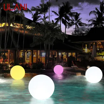 ULANI Modern Floating Ball Landscape Lamp Creative Outdoors Pool Light LED Пульт Дистанционного Управления Водонепроницаемый IP65 для Сада отеля