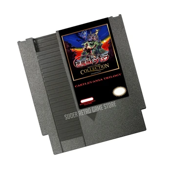 КОЛЛЕКЦИЯ CASTLEVANIA I, II, III Игровой картридж 48 в 1 для консоли NES, 72 контакта, 8-битная игровая карта