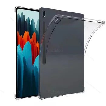Для Samsung Galaxy Tab S9 S8 Ultra S9 + S8 + Чехол Силиконовый Прозрачный Чехол От падения TabS9 TabS8 Plus S9Ultra S9 8 Защитная Оболочка