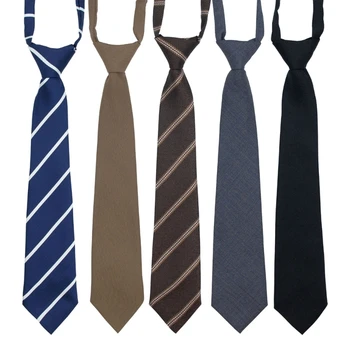 Модный галстук на молнии для мужчин, школьная форма, официальный галстук, Регулируемый галстук для делового мероприятия, галстук-стрела, мужские аксессуары