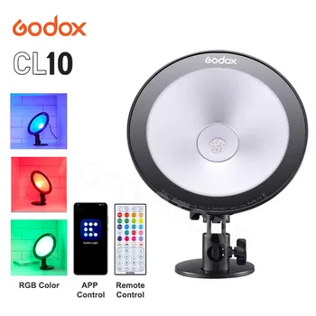 Godox CL10 LED Webcasting Ambient Light RGB HSI Многоцветный Студийный Светильник для Фотокамеры Телефона Video Photo Youtube Vlog