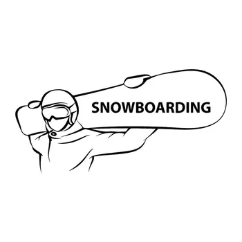 19см * 9см Сноубординг Экстремальные виды спорта Мода для сноубордистов Наклейки для стайлинга автомобилей Наклейки для мотоциклов Черный /серебристый