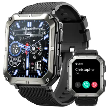 LEMFO C20PRO умные часы для мужчин Bluetooth Для Ответа на звонки и набора номера 3 дня Автономной работы спортивные смарт-часы IP68 Водонепроницаемые 1.83