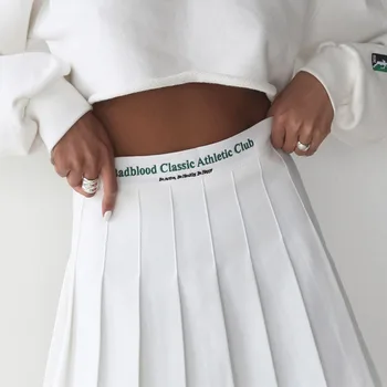 2023 Новая белая теннисная юбка, юбка для гольфа, плиссированная юбка с высокой талией, повседневная короткая юбка, Бесплатная доставка