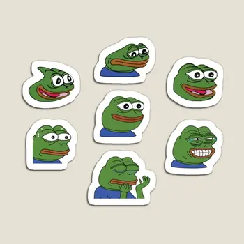 Pepe Twitch Emotes Pack, 1 Детский держатель на холодильник с магнитом, милый декор, детские магнитные наклейки для органайзера на холодильник, забавные