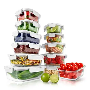 Высококачественные стеклянные контейнеры для хранения пищевых продуктов из 12 предметов