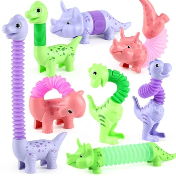 Новая Странная декомпрессионная игрушка, Декомпрессионная телескопическая трубка, Универсальный динозавр, Забавная интерактивная игрушка для растяжки, детский подарок