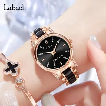 Роскошные женские часы с бриллиантами, элегантные кварцевые часы-браслет из нержавеющей стали, женские модные наручные часы с хрустальным циферблатом, часы