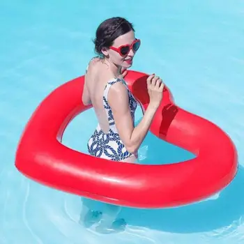 Надувное плавательное кольцо для бассейна с шезлонгами в форме сердца, летнее водное развлечение, Пляжная вечеринка, плавающее кольцо для бассейна для взрослых и детей