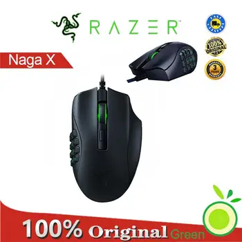 Эргономичная игровая мышь Razer Naga X mmo с 16 кнопками, 18000 точек на дюйм, средний вес 85 грамм