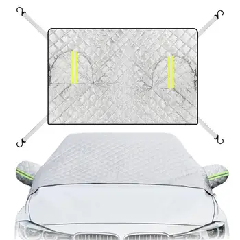 Защитная крышка лобового стекла автомобиля, Складывающаяся Автоматическая шторка для защиты от ультрафиолета, закрывает зеркала заднего вида, сохраняет прохладу в автомобиле, Аксессуар для солнцезащитного козырька
