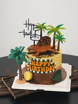 Аксессуары с динозаврами, топпер для торта, украшения для вечеринки с Днем рождения для детей и мальчиков, мягкие принадлежности для украшения тортов, фестивальные мероприятия