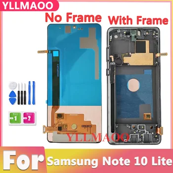 Оригинальный OLED ЖК-дисплей С Рамкой Для Note 10 lite N770U Для Samsung Galaxy Note 10 Lite Дисплей Note10 Lite N770F ЖК-сенсорный Экран