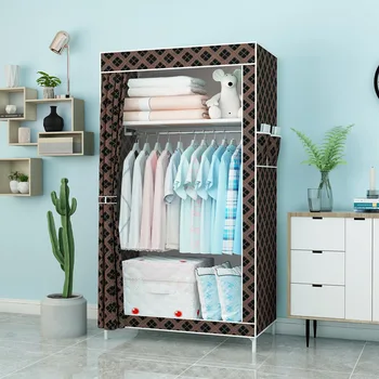 2023 Год Официальная новая установка Aoliviya Простой шкаф для одежды в сборе в общежитии Многослойный шкаф для одежды на одну маленькую арендуемую комнату Wa