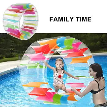 Надувной поплавок для бассейна, надувная игрушка для водных игр, красочное надувное водяное колесо, забавная летняя игрушка для бассейна для детей