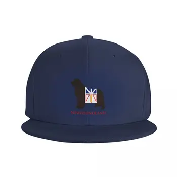 Собака Ньюфаундленда с флагом Ньюфаундленда! Бейсболка, военная кепка, мужская пушистая шляпа, мужская женская кепка