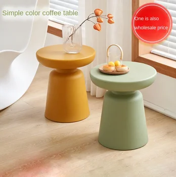 Диван в гостиной, приставной столик, Балкон, простой журнальный столик в скандинавском стиле, журнальный столик для маленькой квартиры, Дизайнерский Цветной Низкий Чайный столик